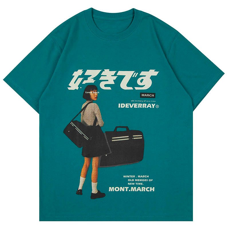 Harajuku t-shirt Girl print