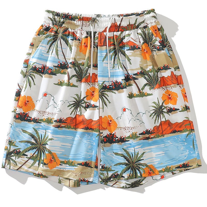 Lemandik Conjunto Trajes Camisa Hawaiana Tropical