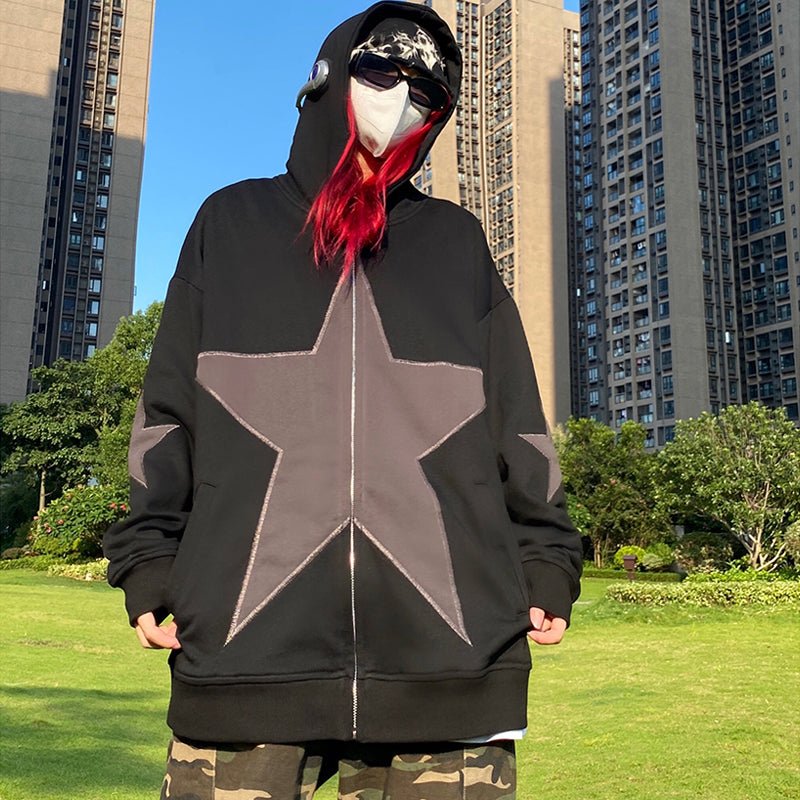 star patch pullover