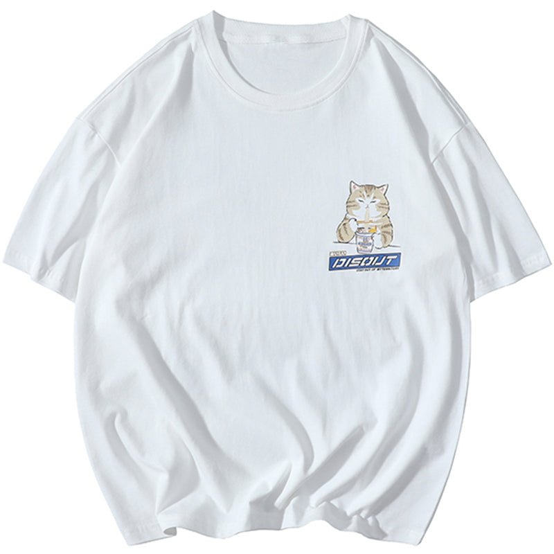 loose fit cat graphic t-shirt