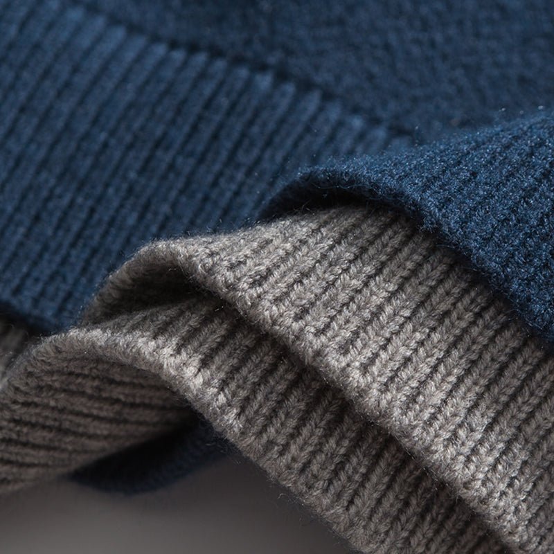 knitted Layered Sweater Mount Fuji Pattern