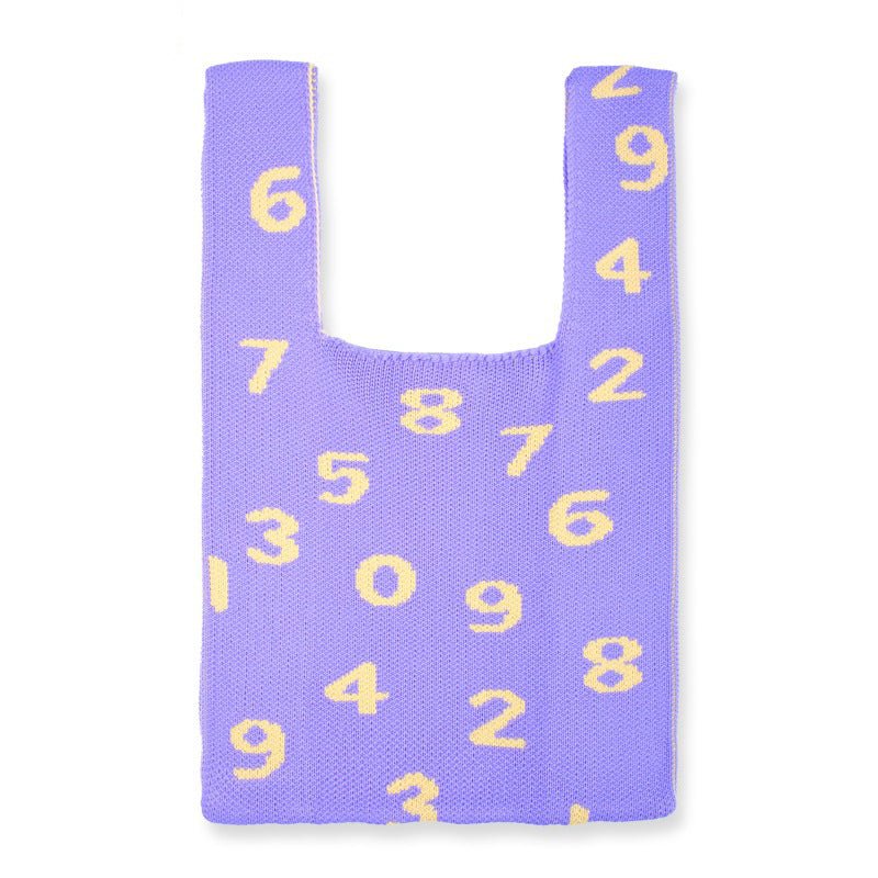 Lemandik Number Knitted Handbag