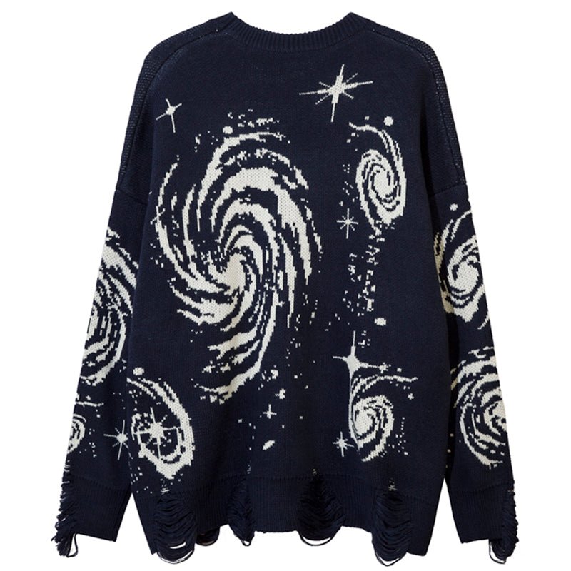 loose fit starry sky sweater
