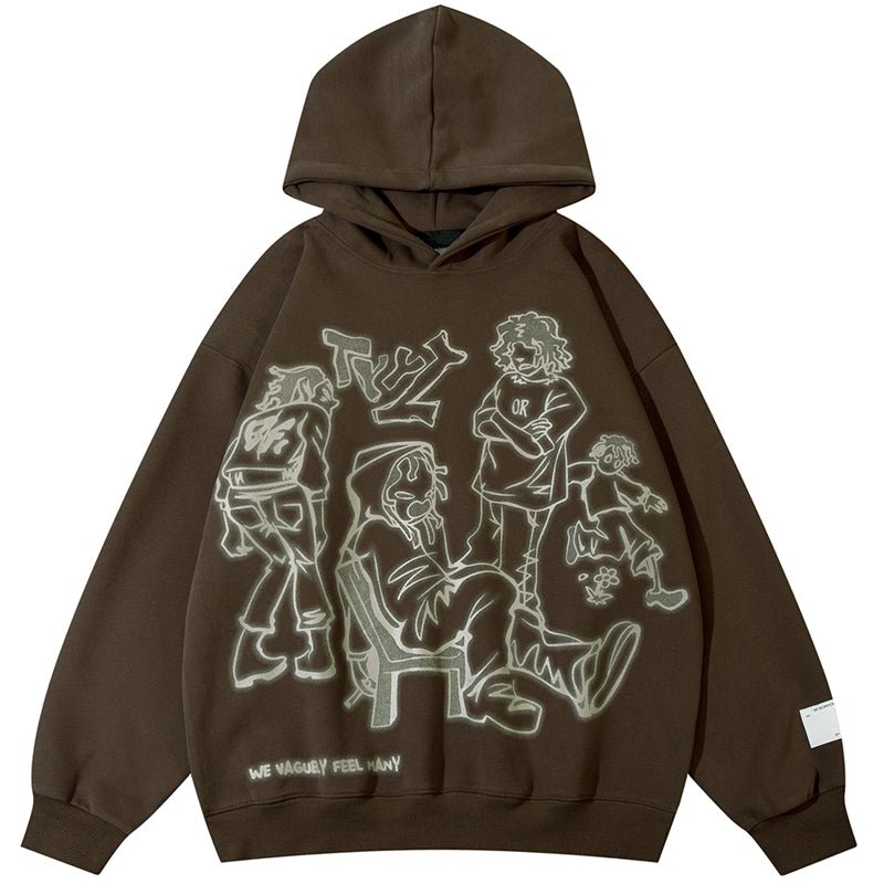 brown graffiti hoodie