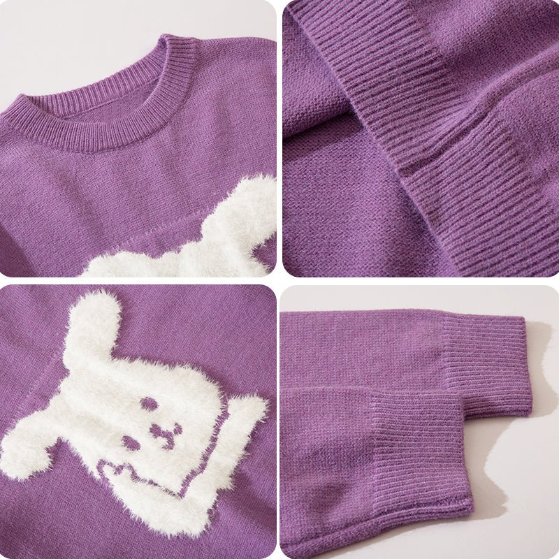 rabbit pattern sweater