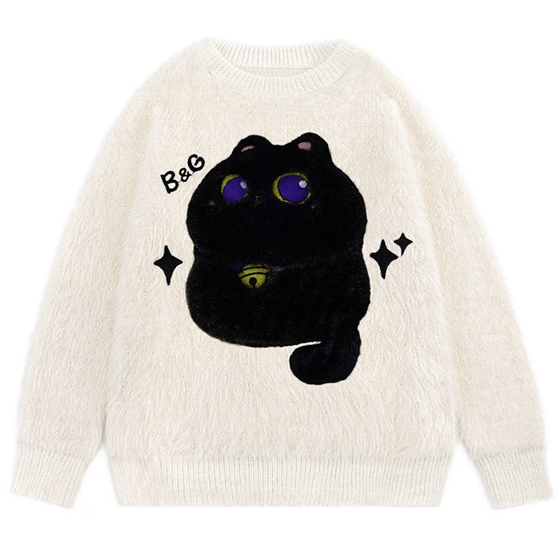 faux mink cat sweater