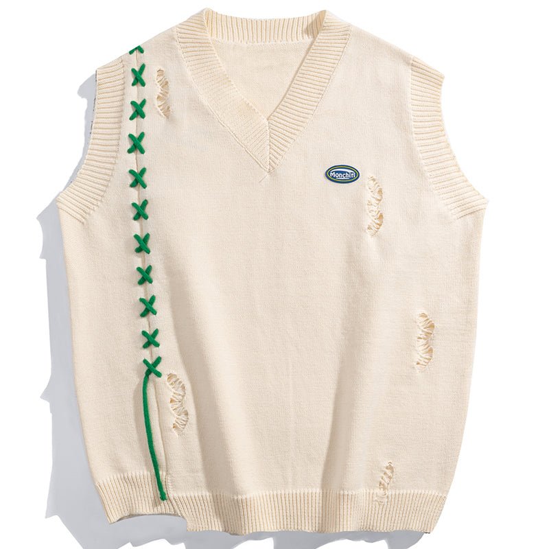 Ripped Sweater Vest Stitching