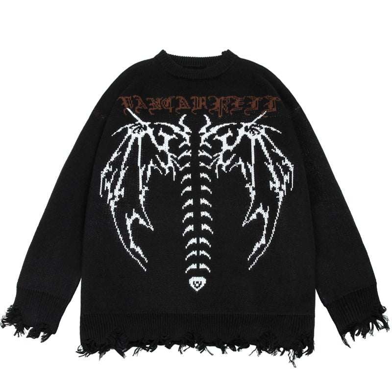 skeleton knitted sweater
