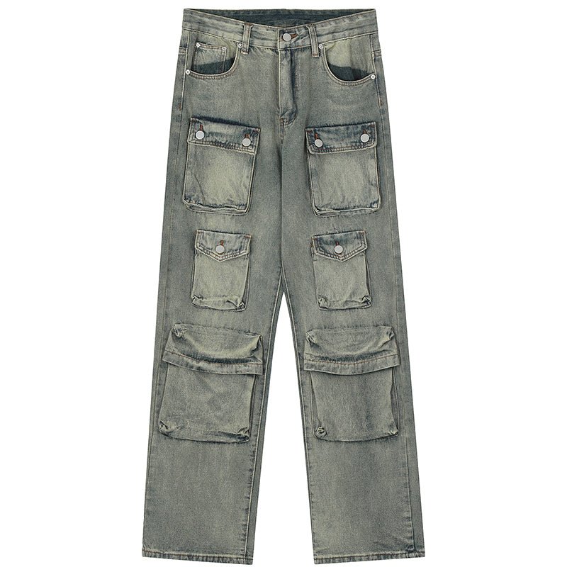 Multi-pockets cargo jeans