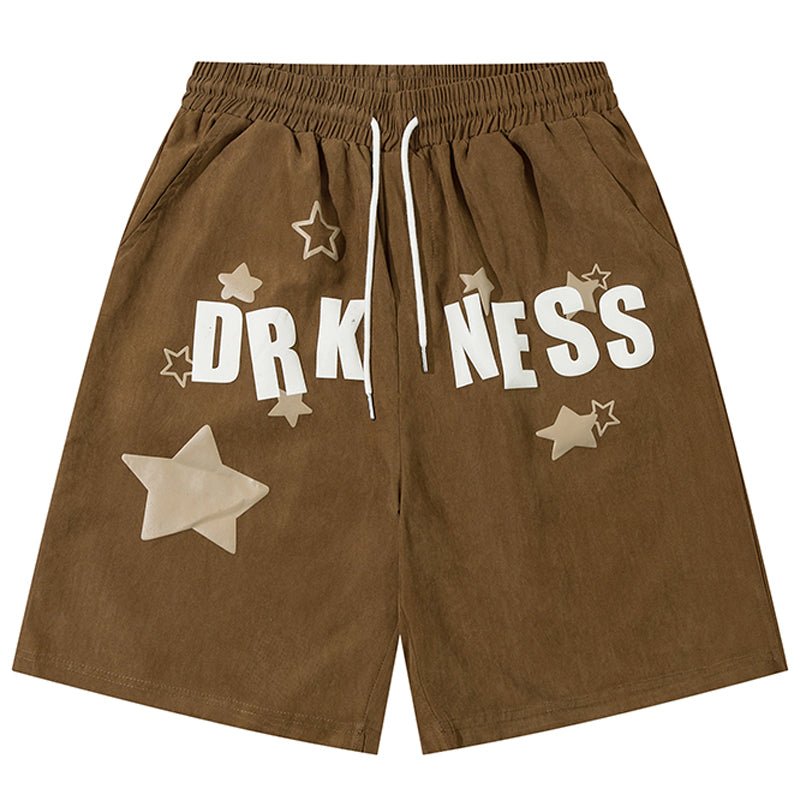 foam star and lettering shorts