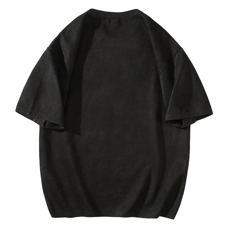 black suede t-shirt for men