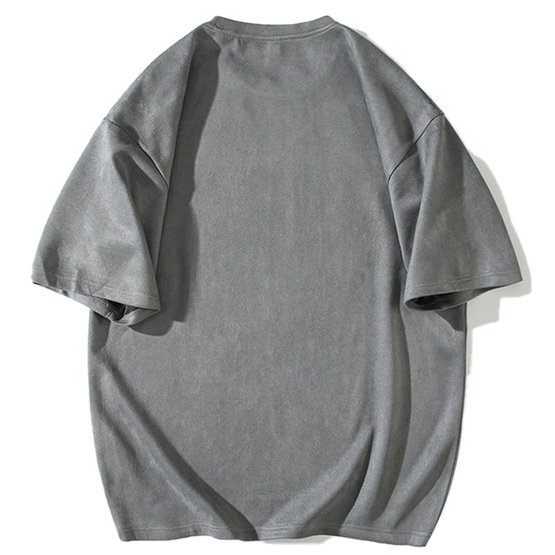 oversize suede t-shirt for men
