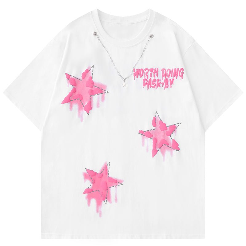 star t-shirt with chain