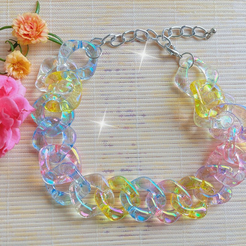 LEMANDIK Colorful Acrylic Chain Jewelry