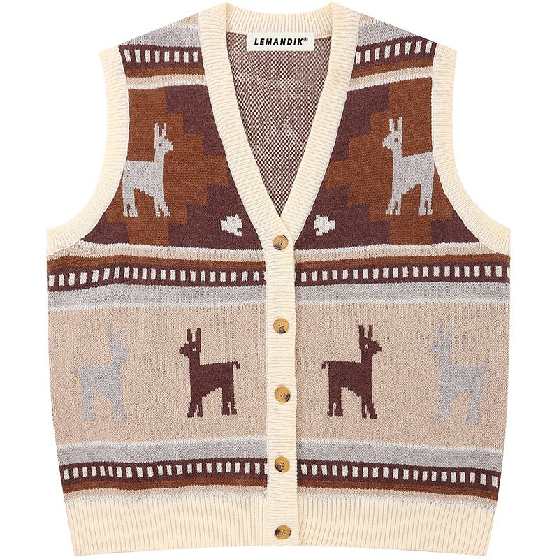 cozy horse knit vest