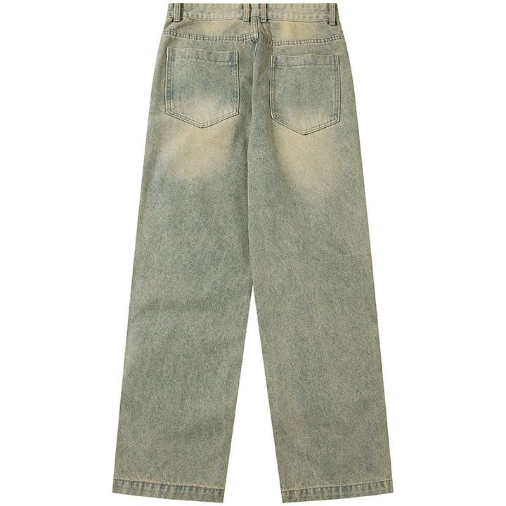 Mud Dyeing Washed jeans