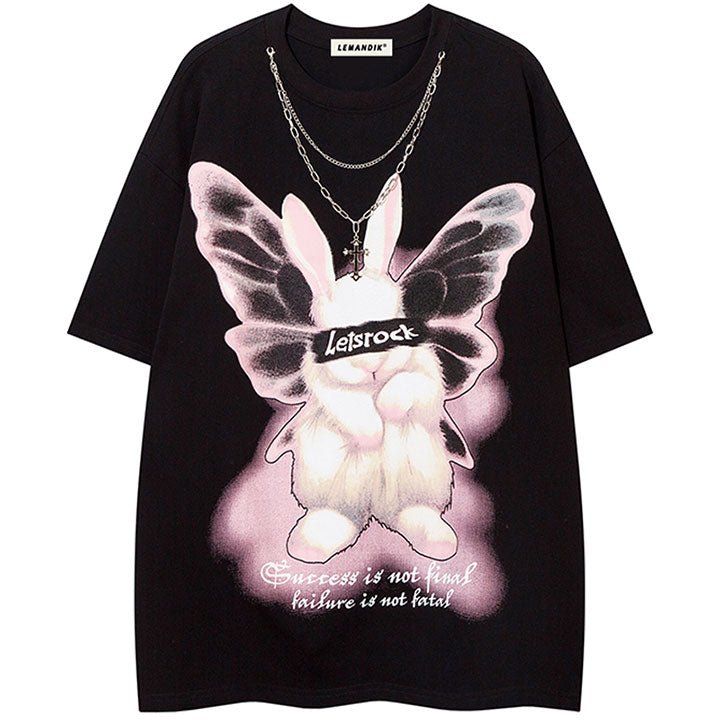 Summer T-shirt with butterfly rabbit