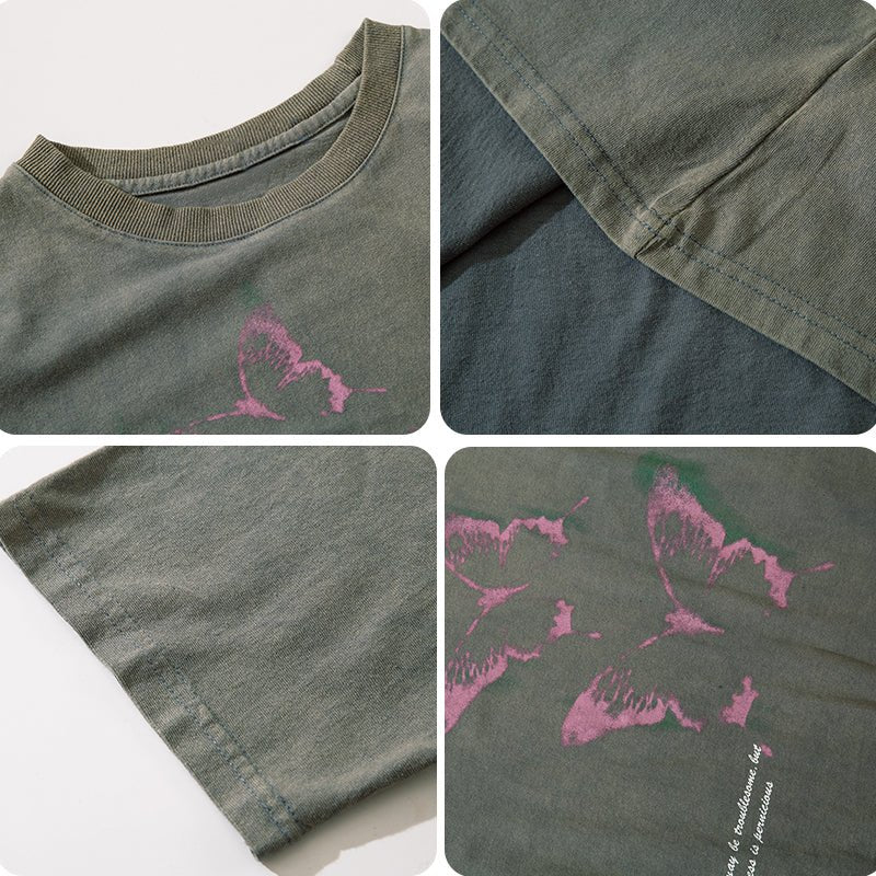 washed butterfly t-shirt
