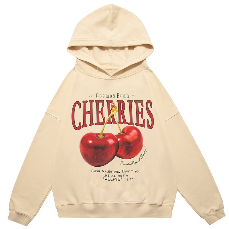 apricot CHERRIES hoodie