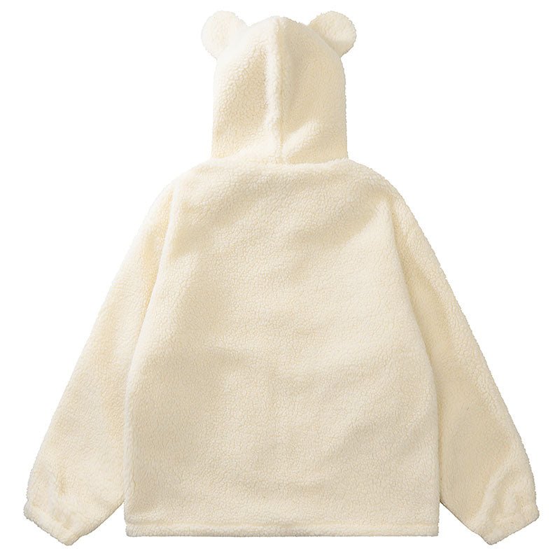 bear sherpa jacket with hooded