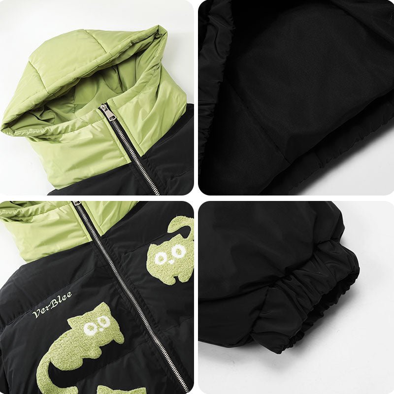 cat hooded puffer jacket