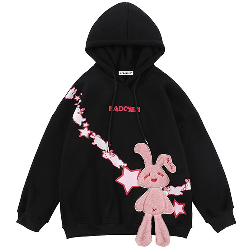 pink rabbit hoodie