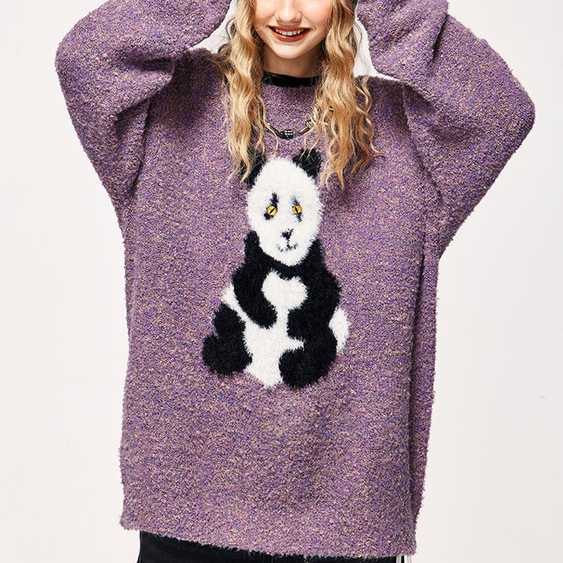 chunky panda sweater