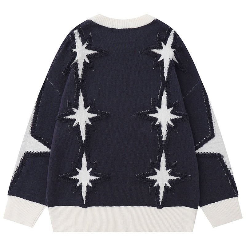 star graphic knitted sweater