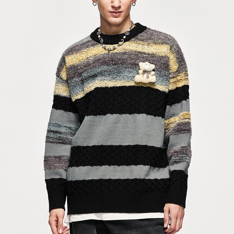 oversize striped sweater