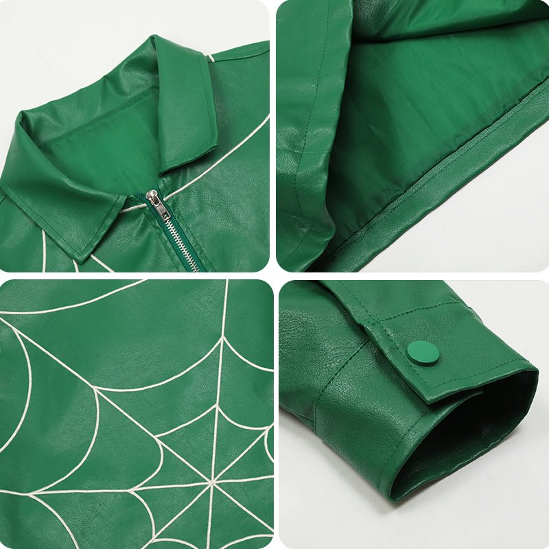 embroidered spider web jacket