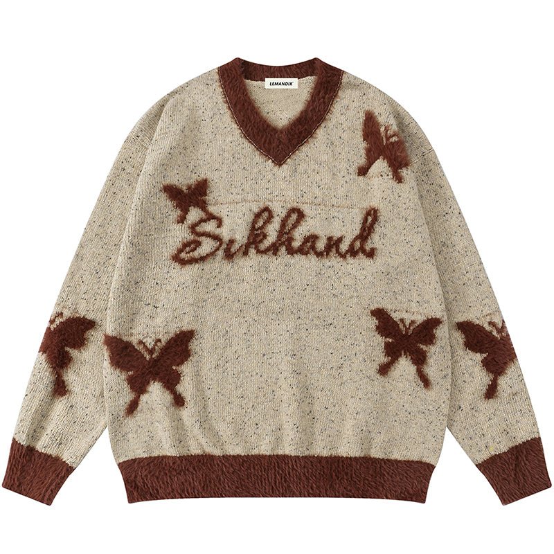 retro butterfly sweater