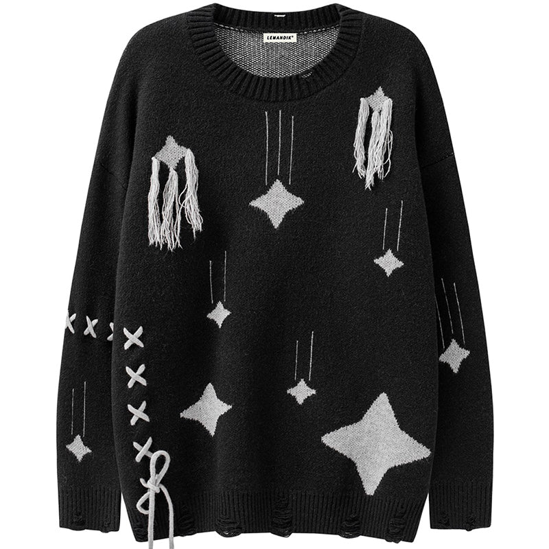 ripped star sweater