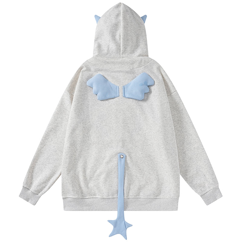 zipper hoodie with star tail