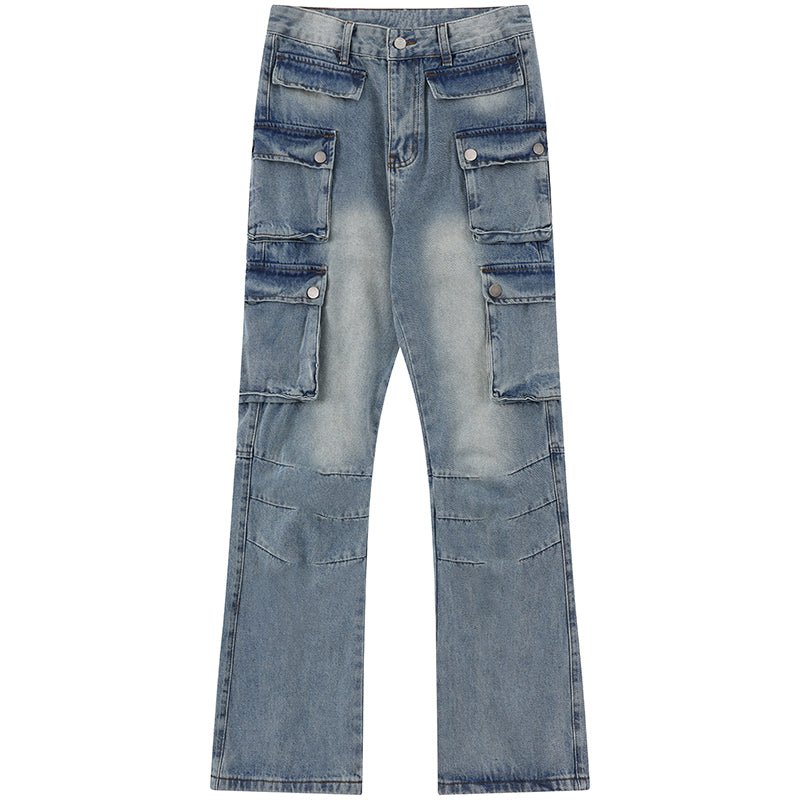 zipper cargo jeans