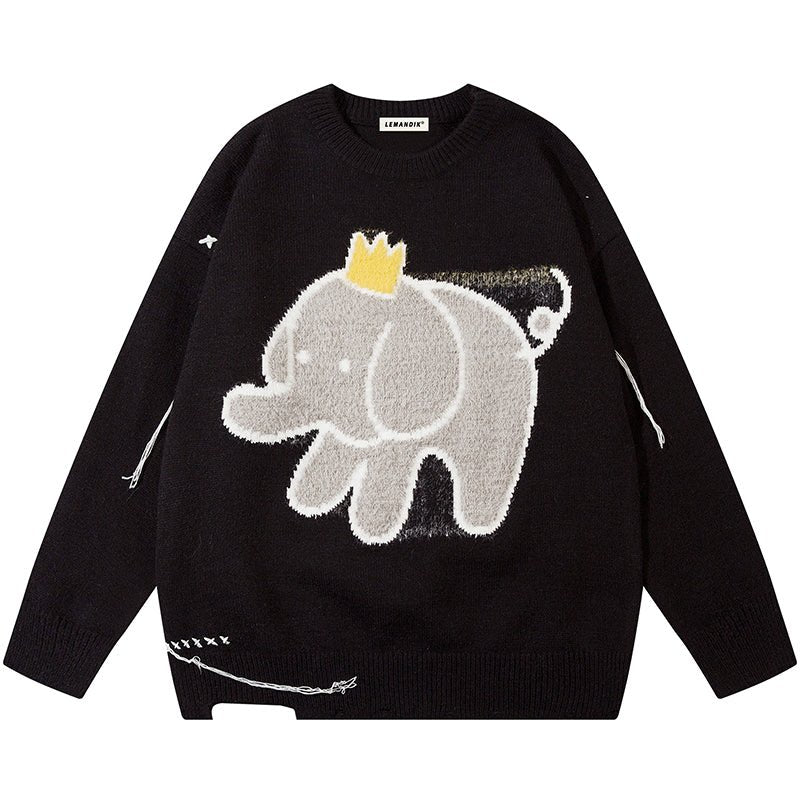 black elephant sweater