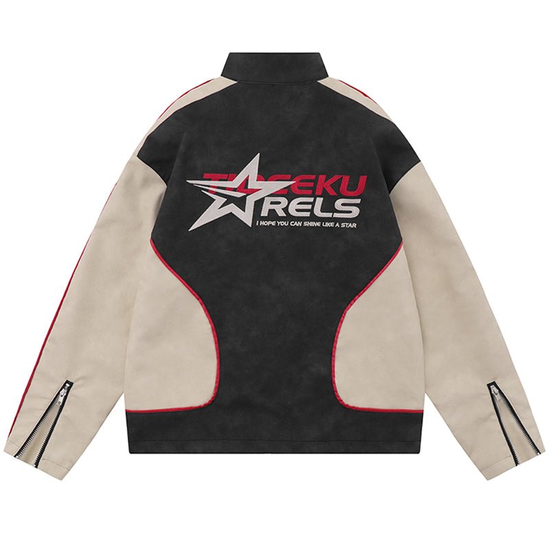 suede racing jacket