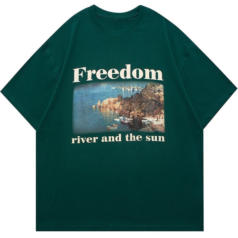 Graphic t-shirt river and the sun