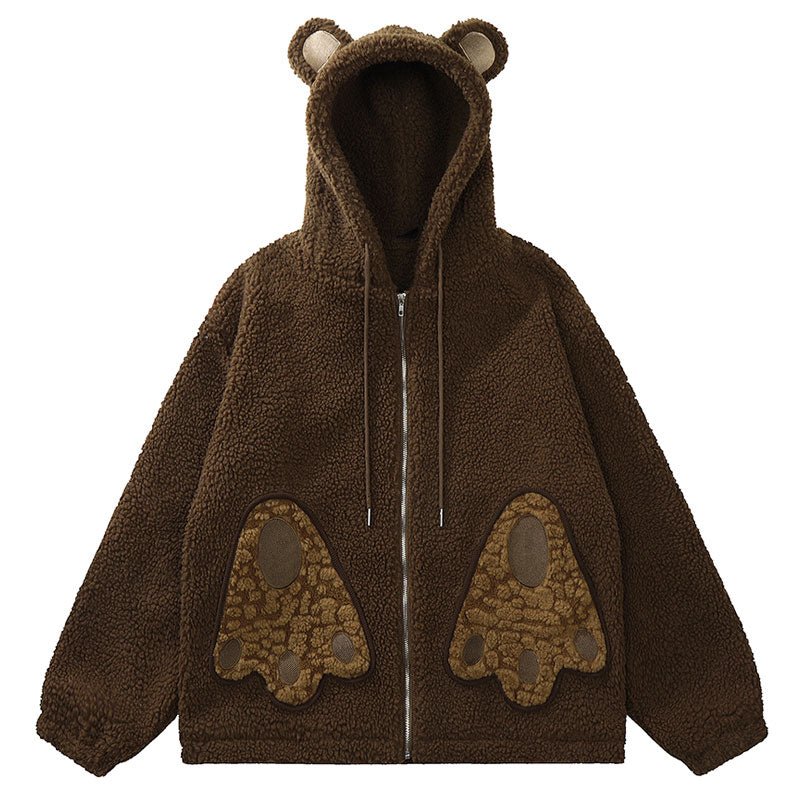 brown bear sherpa jacket