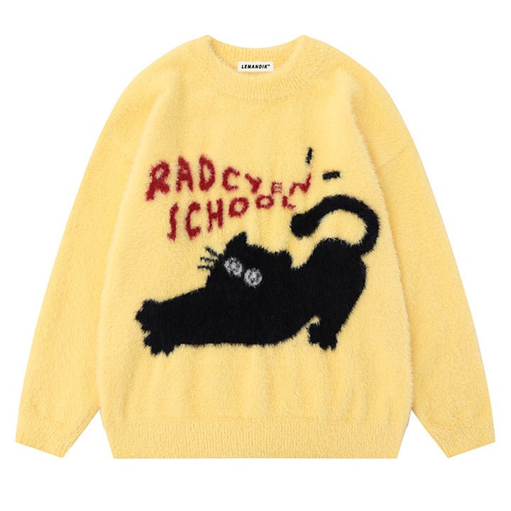 faux fur cat sweater