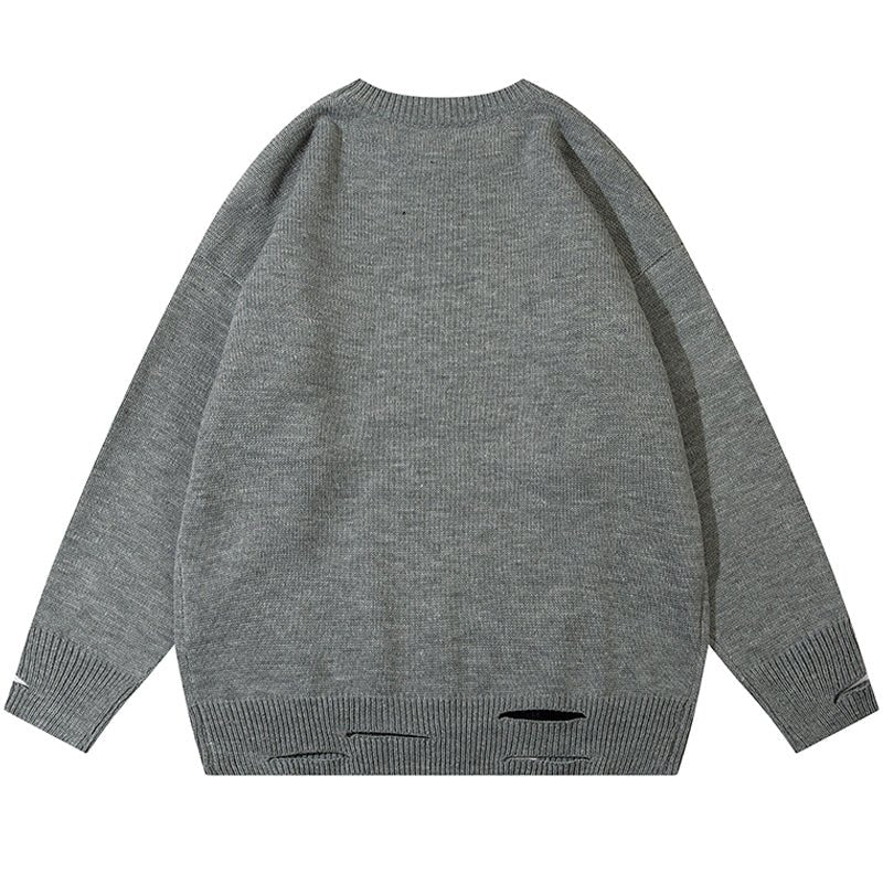 grey graphic star sweater