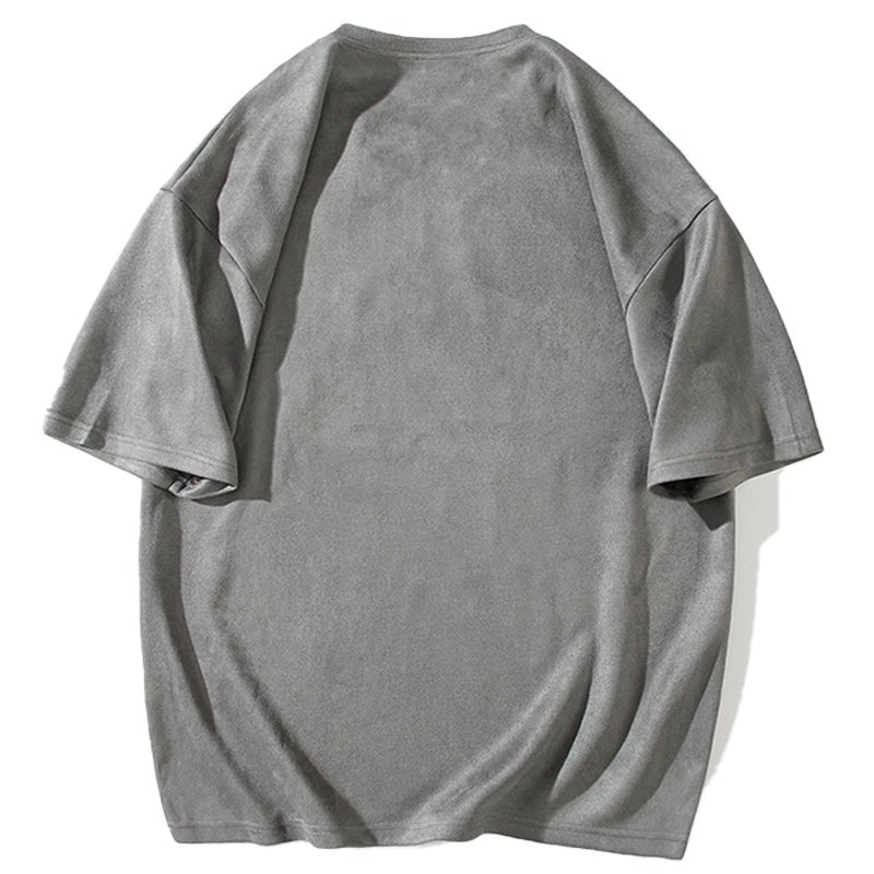 grey suede t-shirt for men