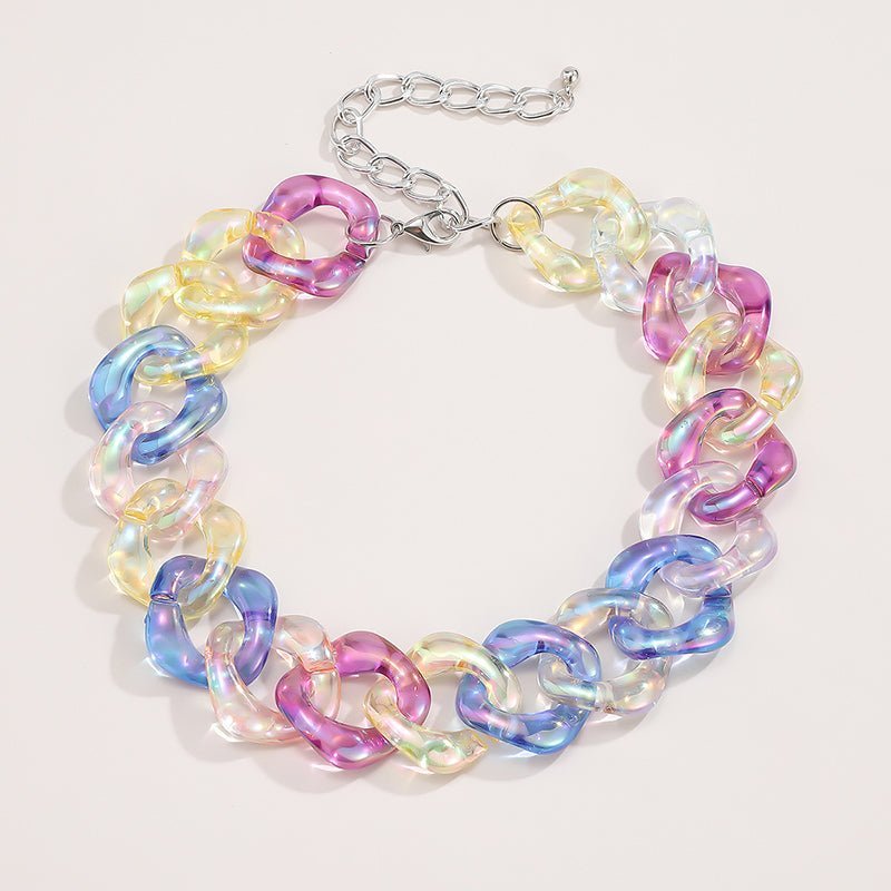 LEMANDIK Colorful Acrylic Chain Jewelry