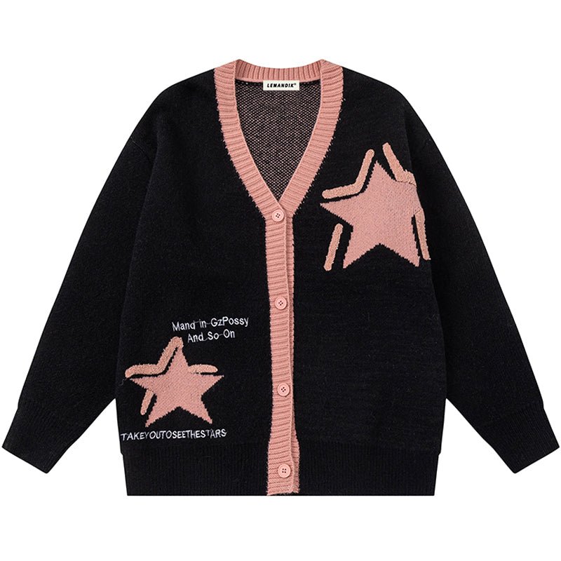 oversize cardigan with star