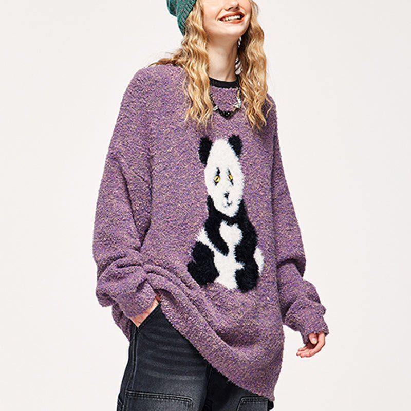 oversize panda sweater