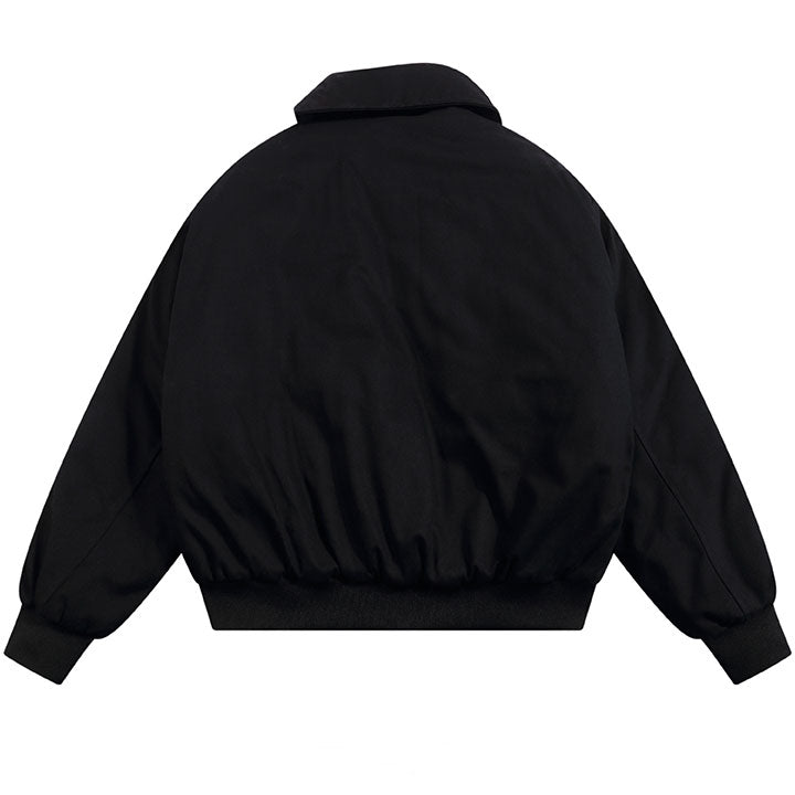 punk style slanted zipper jacket