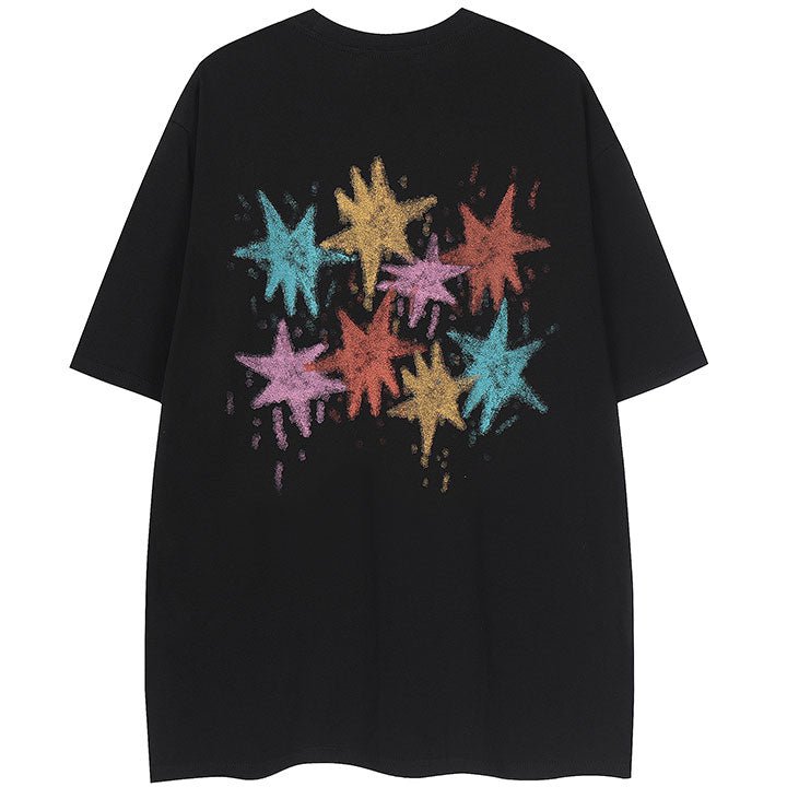unisex stars pattern T-shirt