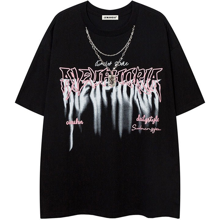 LEMANDIK® Gothic Graphic T-shirt Devil Heart