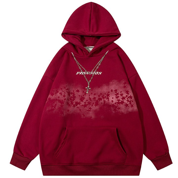 streetwear star hooded sweatshirt