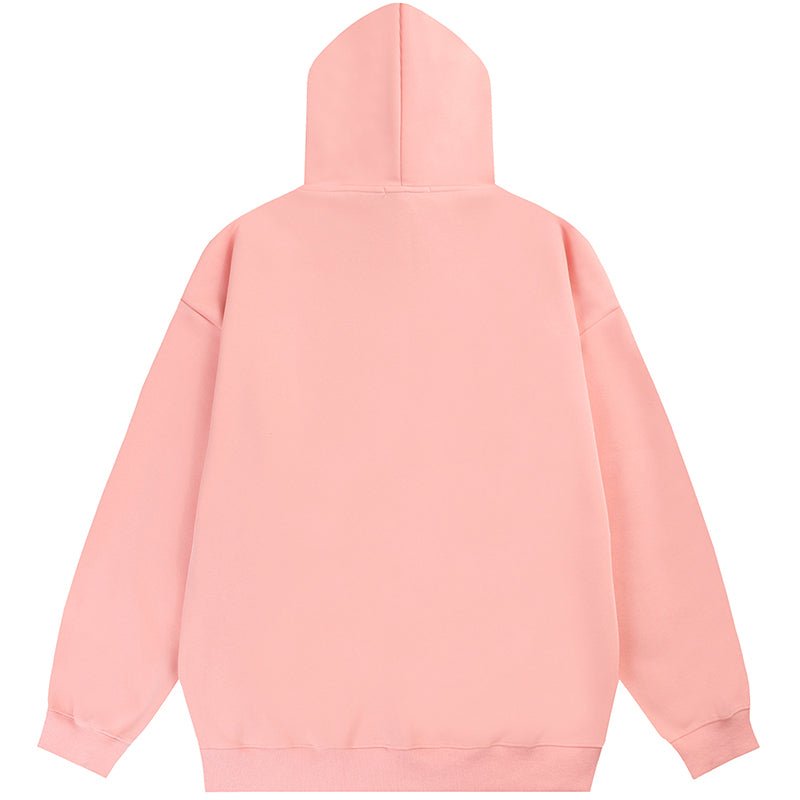 oversize pink hoodie