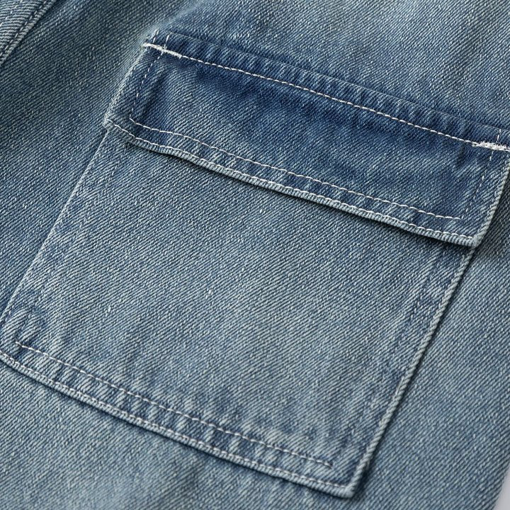 oversize multi pockets jeans